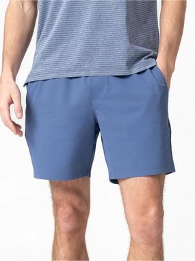 Rhoback Everyday Shorts in Coastal Blue NWT